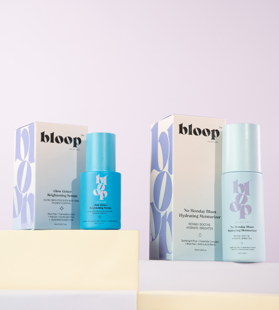Bloop Skincare Bundle – Hydrating Moisturizer + Brightening Serum